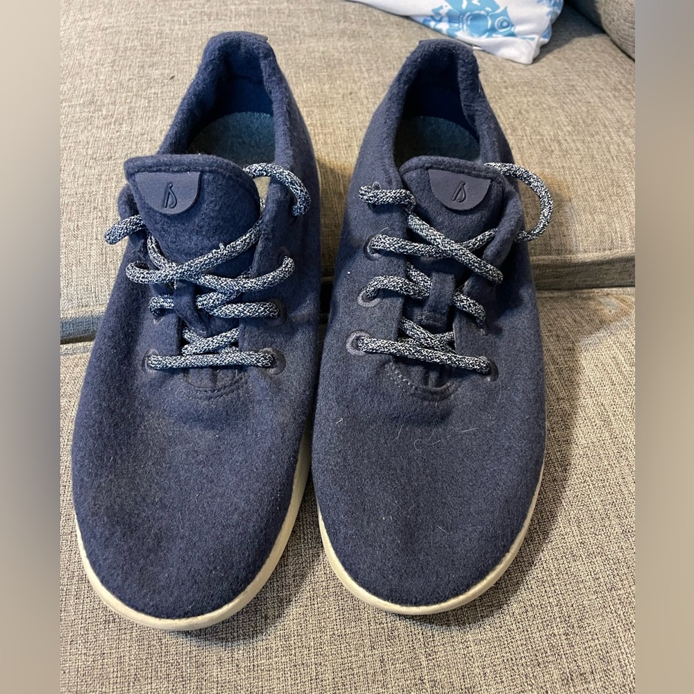 Allbirds Men’s 9 WR Wool Runners Blue Lace up shoes comfortable merino wool